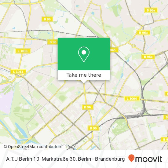 A.T.U Berlin 10, Markstraße 30 Karte