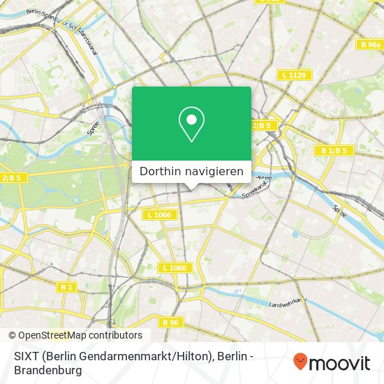 SIXT (Berlin Gendarmenmarkt / Hilton), Mohrenstraße 30 Karte