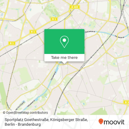 Sportplatz Goethestraße, Königsberger Straße Karte