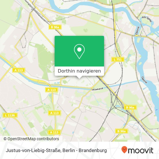 Justus-von-Liebig-Straße, Johannisthal, 12489 Berlin Karte