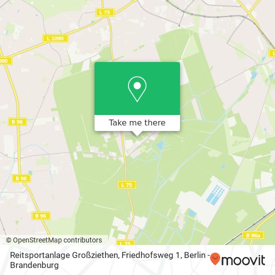 Reitsportanlage Großziethen, Friedhofsweg 1 Karte
