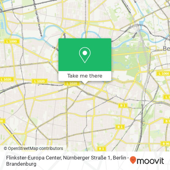 Flinkster-Europa Center, Nürnberger Straße 1 Karte