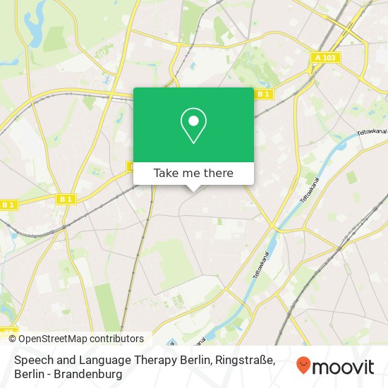 Speech and Language Therapy Berlin, Ringstraße Karte