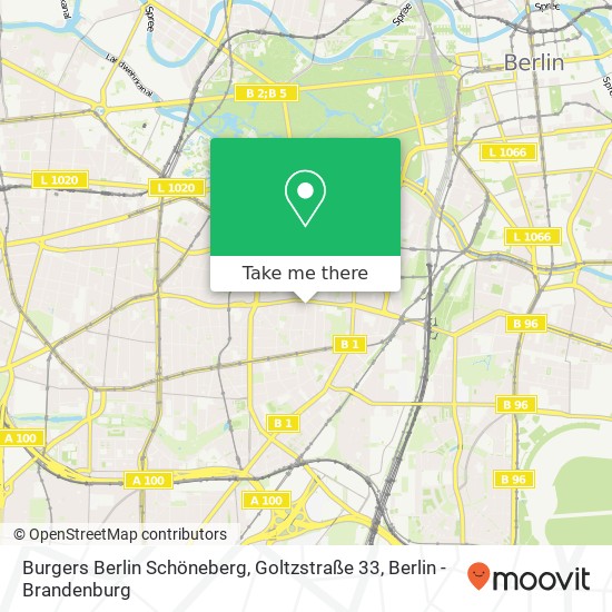 Burgers Berlin Schöneberg, Goltzstraße 33 Karte