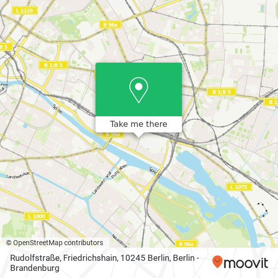 Rudolfstraße, Friedrichshain, 10245 Berlin Karte