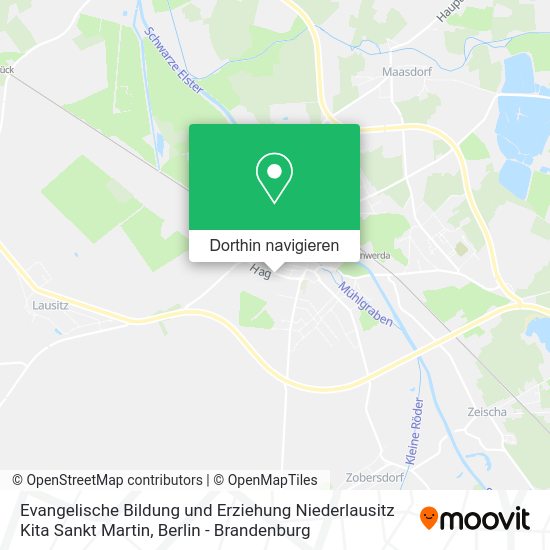 Evangelische Bildung und Erziehung Niederlausitz Kita Sankt Martin Karte