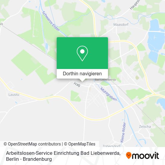 Arbeitslosen-Service Einrichtung Bad Liebenwerda Karte
