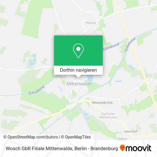 Wosch GbR Filiale Mittenwalde Karte