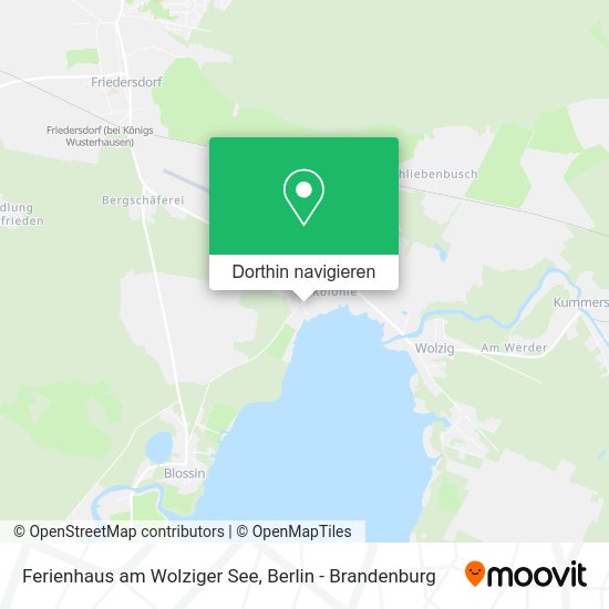 Ferienhaus am Wolziger See Karte
