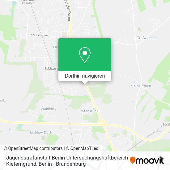 Jugendstrafanstalt Berlin Untersuchungshaftbereich Kieferngrund Karte