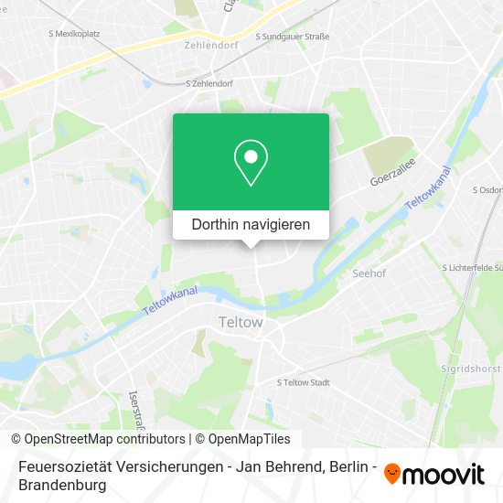 Feuersozietät Versicherungen - Jan Behrend Karte