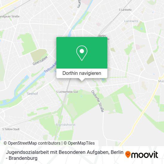 Jugendsozialarbeit mit Besonderen Aufgaben Karte
