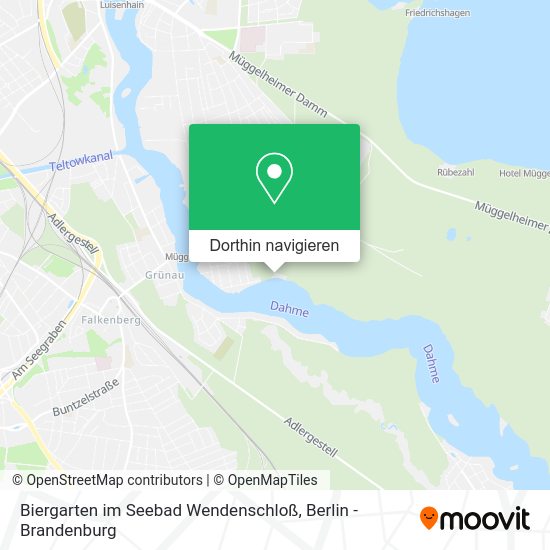Biergarten im Seebad Wendenschloß Karte
