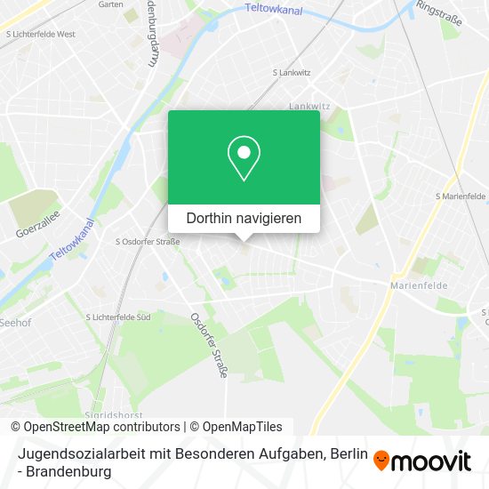 Jugendsozialarbeit mit Besonderen Aufgaben Karte