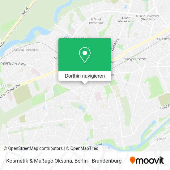 Kosmetik & Maßage Oksana Karte