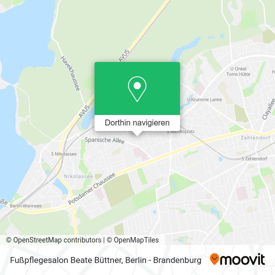 Fußpflegesalon Beate Büttner Karte