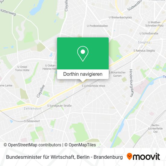 Bundesminister für Wirtschaft Karte