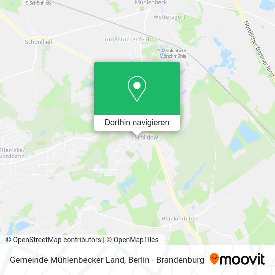 Gemeinde Mühlenbecker Land Karte