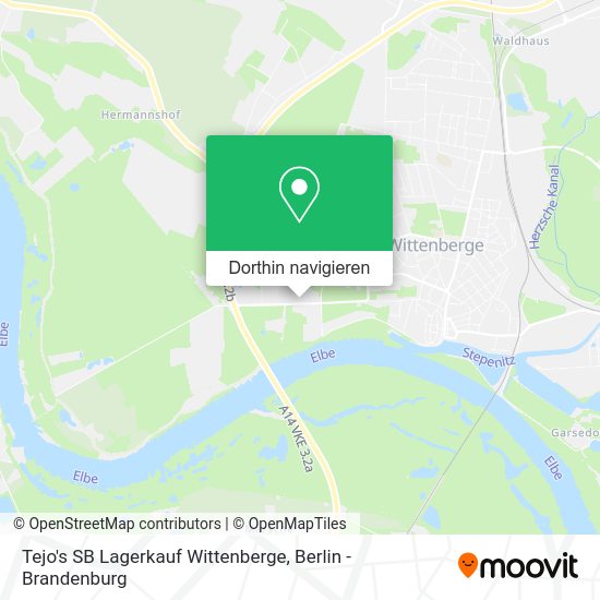 Tejo's SB Lagerkauf Wittenberge Karte
