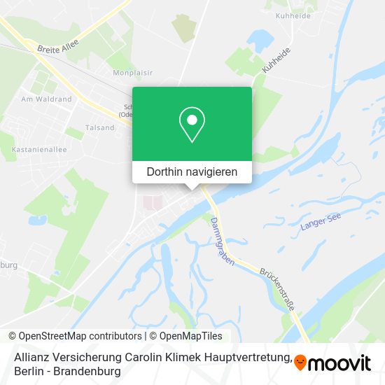 Allianz Versicherung Carolin Klimek Hauptvertretung Karte
