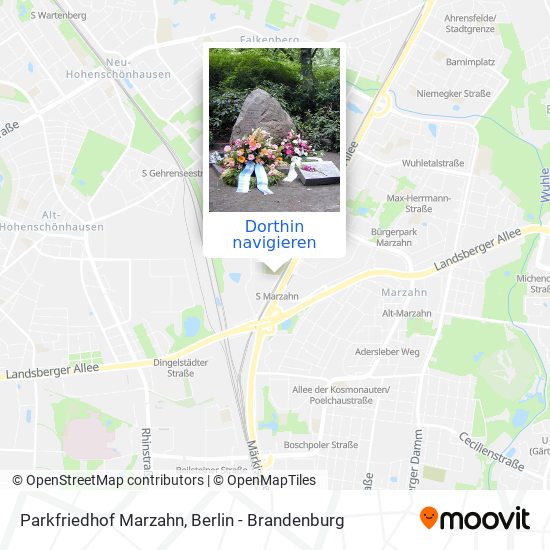 Parkfriedhof Marzahn Karte