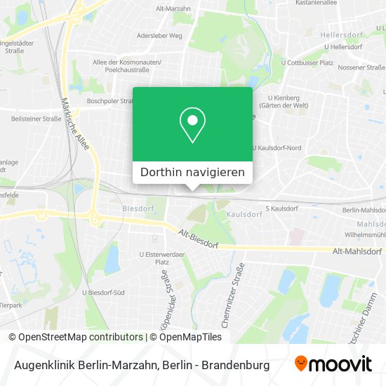 Augenklinik Berlin-Marzahn Karte