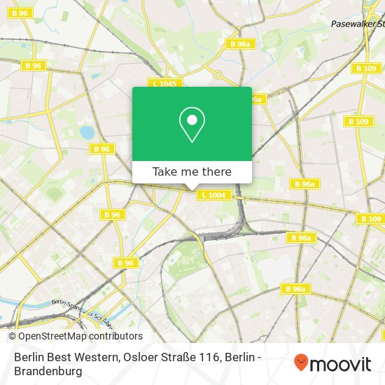 Berlin Best Western, Osloer Straße 116 Karte