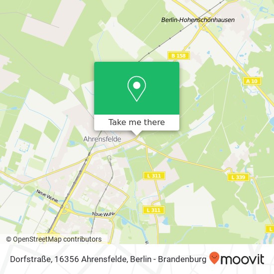 Dorfstraße, 16356 Ahrensfelde Karte
