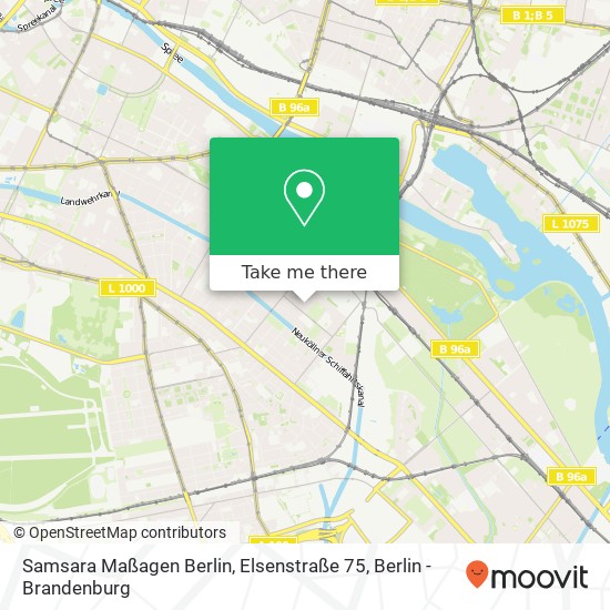 Samsara Maßagen Berlin, Elsenstraße 75 Karte