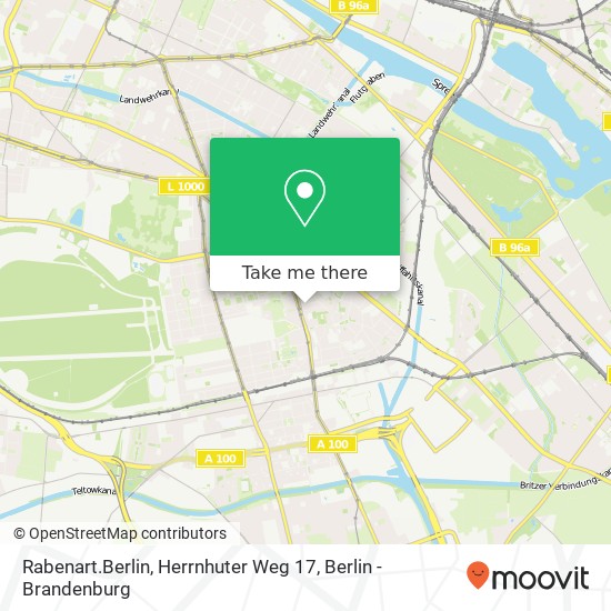 Rabenart.Berlin, Herrnhuter Weg 17 Karte