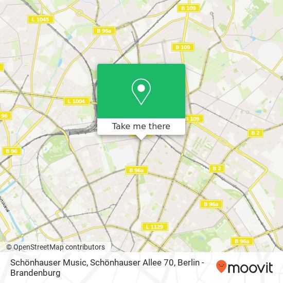 Schönhauser Music, Schönhauser Allee 70 Karte