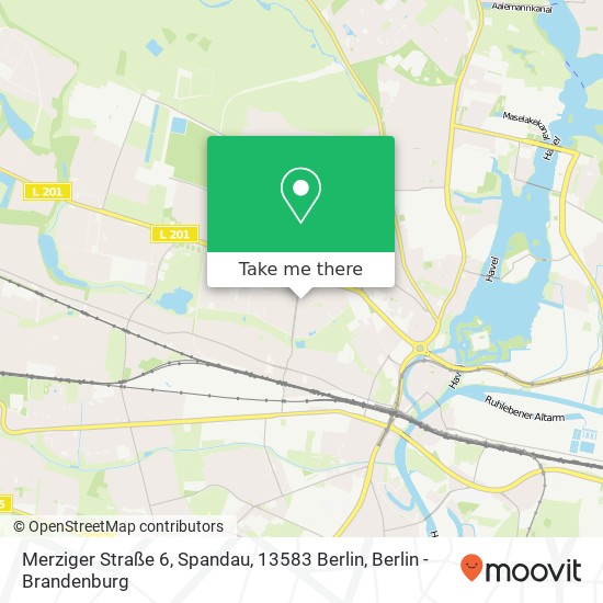 Merziger Straße 6, Spandau, 13583 Berlin Karte