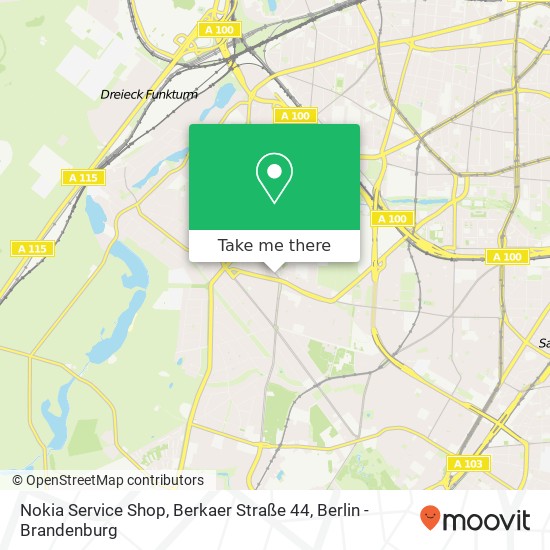 Nokia Service Shop, Berkaer Straße 44 Karte