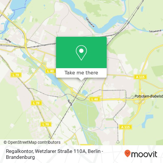 Regalkontor, Wetzlarer Straße 110A Karte