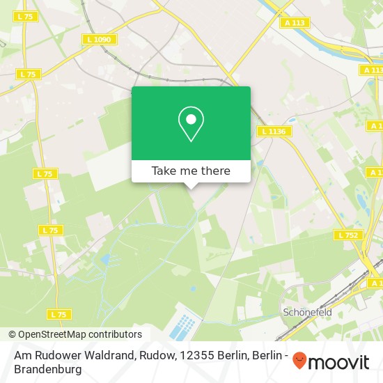 Am Rudower Waldrand, Rudow, 12355 Berlin Karte