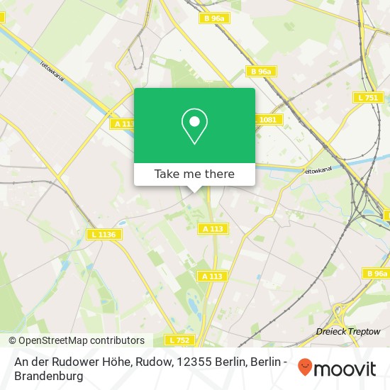 An der Rudower Höhe, Rudow, 12355 Berlin Karte