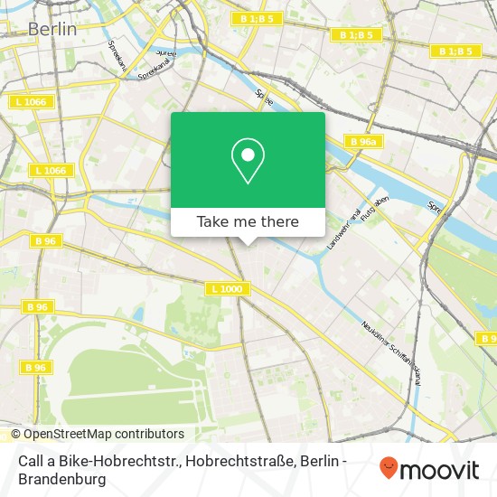 Call a Bike-Hobrechtstr., Hobrechtstraße Karte