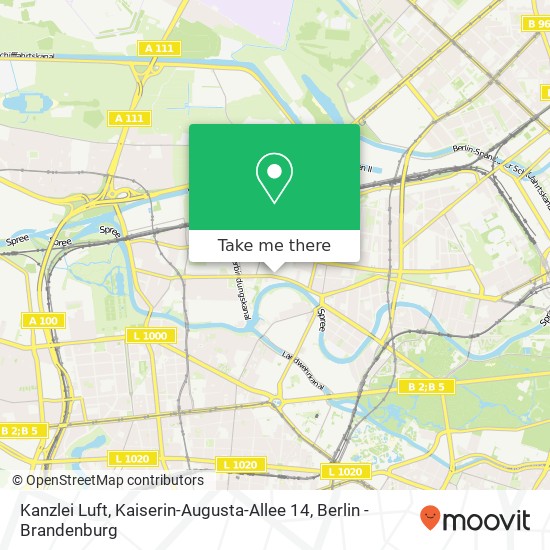 Kanzlei Luft, Kaiserin-Augusta-Allee 14 Karte