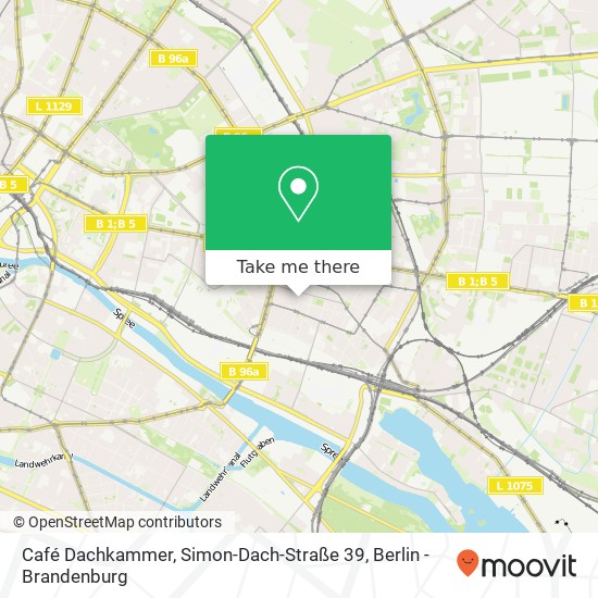 Café Dachkammer, Simon-Dach-Straße 39 Karte
