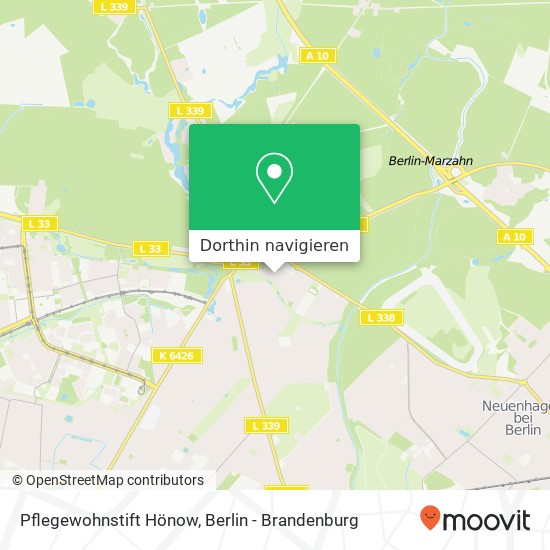 Pflegewohnstift Hönow, Brandenburgische Straße 158 Karte