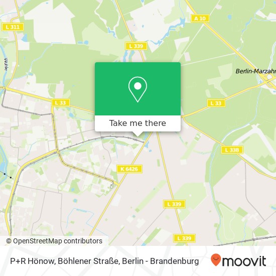 P+R Hönow, Böhlener Straße Karte