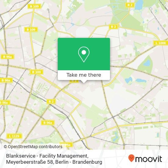 Blankservice - Facility Management, Meyerbeerstraße 58 Karte