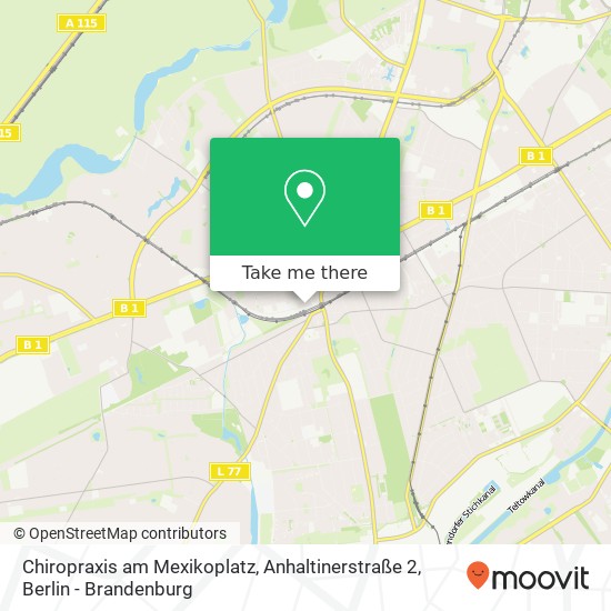 Chiropraxis am Mexikoplatz, Anhaltinerstraße 2 Karte