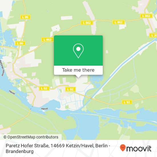 Paretz Hofer Straße, 14669 Ketzin / Havel Karte
