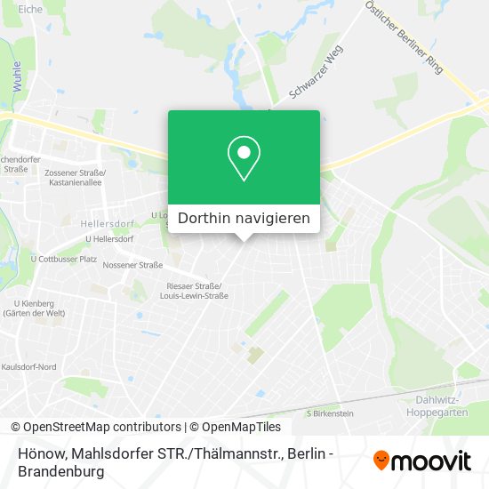 Hönow, Mahlsdorfer STR. / Thälmannstr. Karte