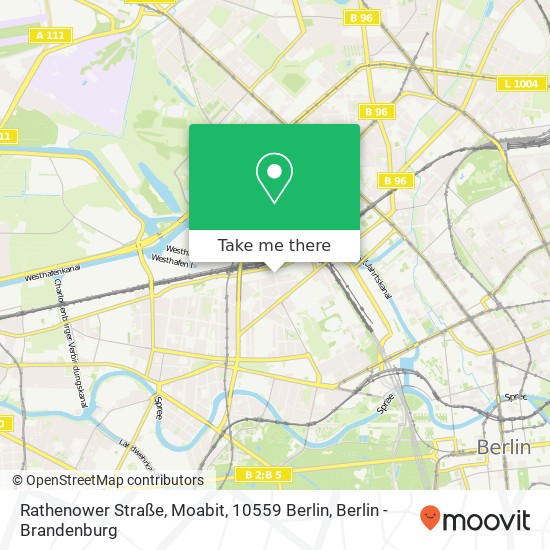 Rathenower Straße, Moabit, 10559 Berlin Karte