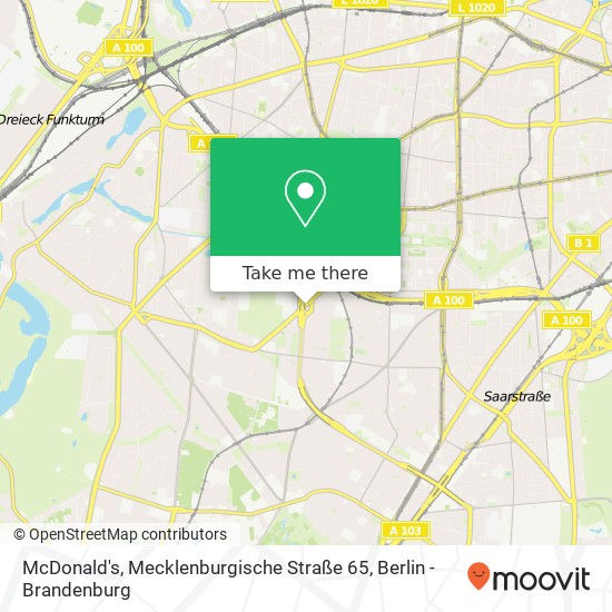 McDonald's, Mecklenburgische Straße 65 Karte