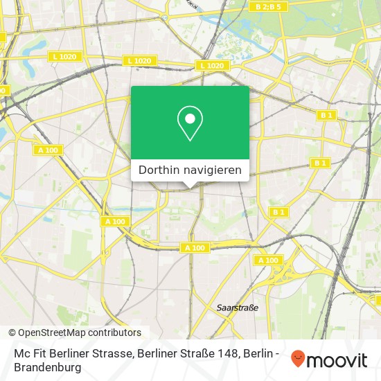 Mc Fit Berliner Strasse, Berliner Straße 148 Karte