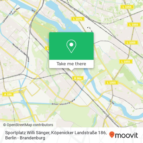 Sportplatz Willi Sänger, Köpenicker Landstraße 186 Karte