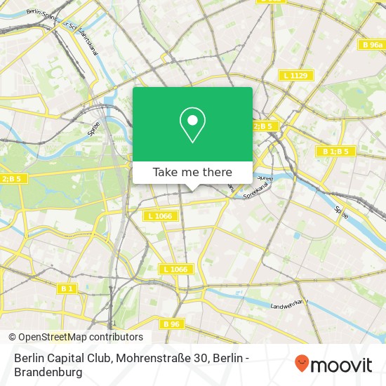 Berlin Capital Club, Mohrenstraße 30 Karte
